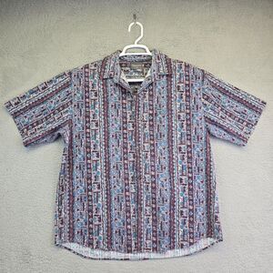 Vintage Triumph of California Shirt Mens L Retro 80s 90s Eclectic Grandpa Button